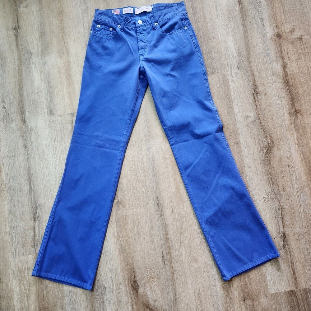 Fabrizio Gianni Womens Jeans Purple Stretch Straight Leg Made in USA Size 31